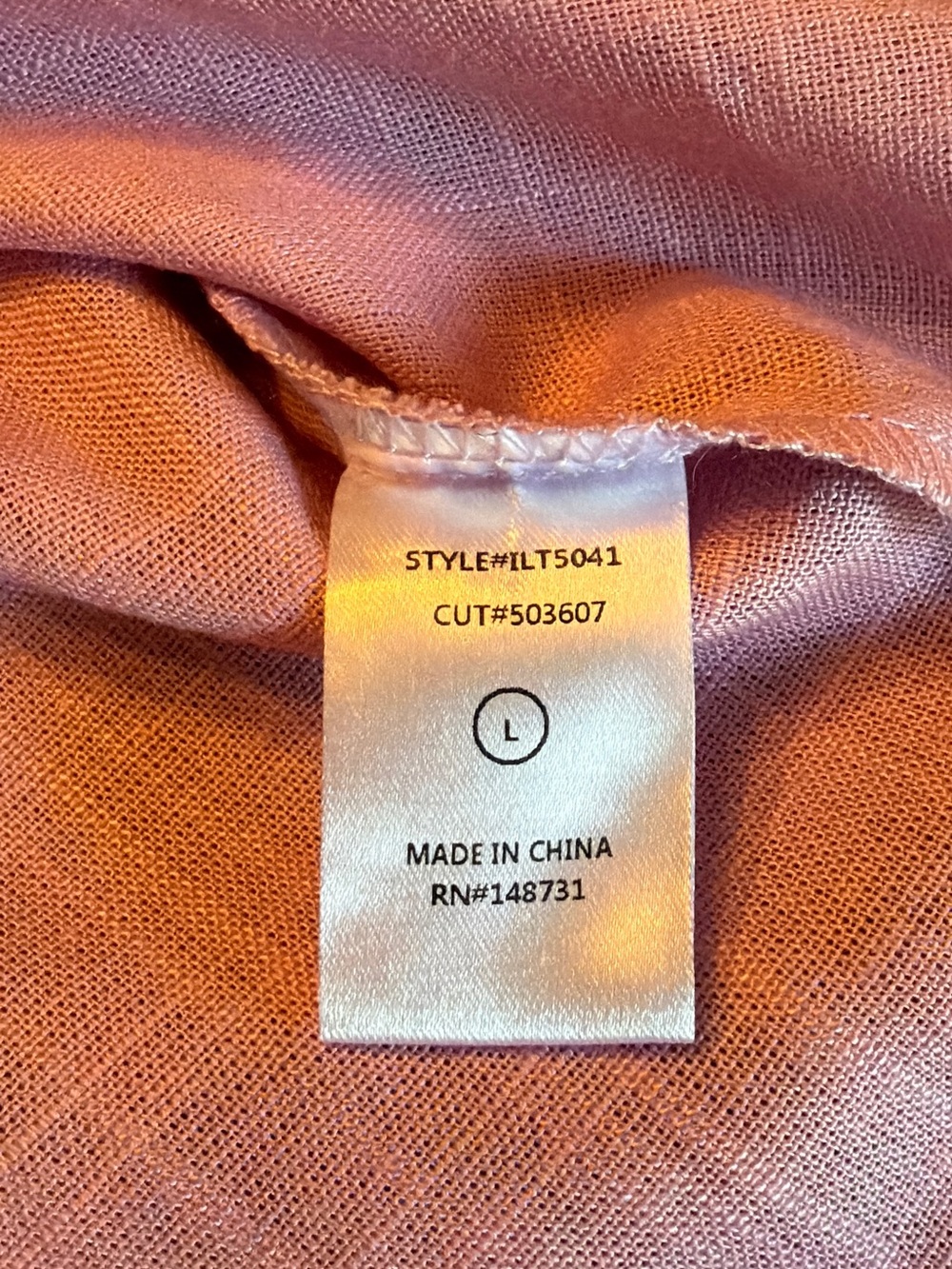 Lalavon Pink Pleated Tank- size Large - Picture 4 of 6